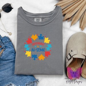 Different is Au-some Autism Awareness Puzzle Print DTF Print | Autism Support | Ready To Press Heat Transfer | Direct To Film