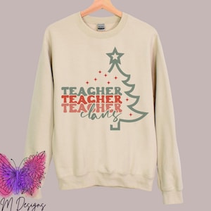 Teacher Claus Christmas School DTF | READY to PRESS | Shirt Transfer | Christmas Transfer | Heat Press Transfer | Direct To Film