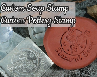 Custom Soap Stamp, Custom Logo Stamp for Pottery, Pottery Maker Tools, Custom Ceramic Stamp, Custom Clay Stamp, Acrylic Stamp for Soap