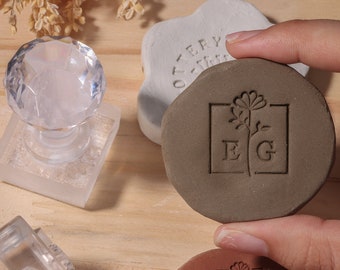 Pottery Stamp, Logo Stamp, Clay Signature, Custom Ceramic Stamp, Acrylic Stamp for Soap, Cookie Stamp, Stamp for Clay