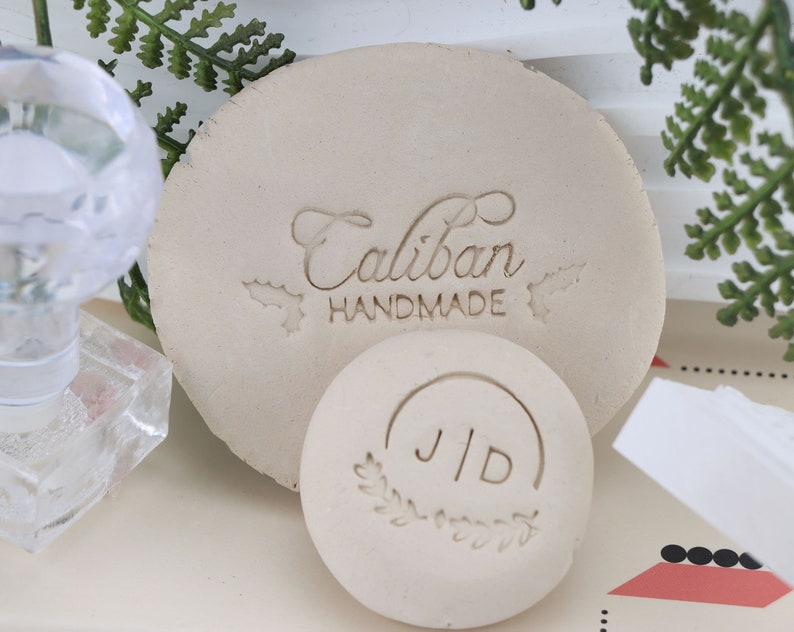 Custom Clay Stamp Pottery Stamps Personalized Pottery Stamp Etsy