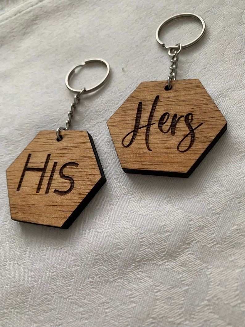 Custom Laser Engraved Wooden Keychains. Sports teams. Dog Mom. Dog Dad. Grandparent. image 6