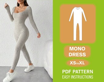 Jumpsuit Sewing Pattern | XS-XL | Women's Jumpsuits | Jumpsuit PDF Pattern | Women Sewing Pattern | Overalls Pattern