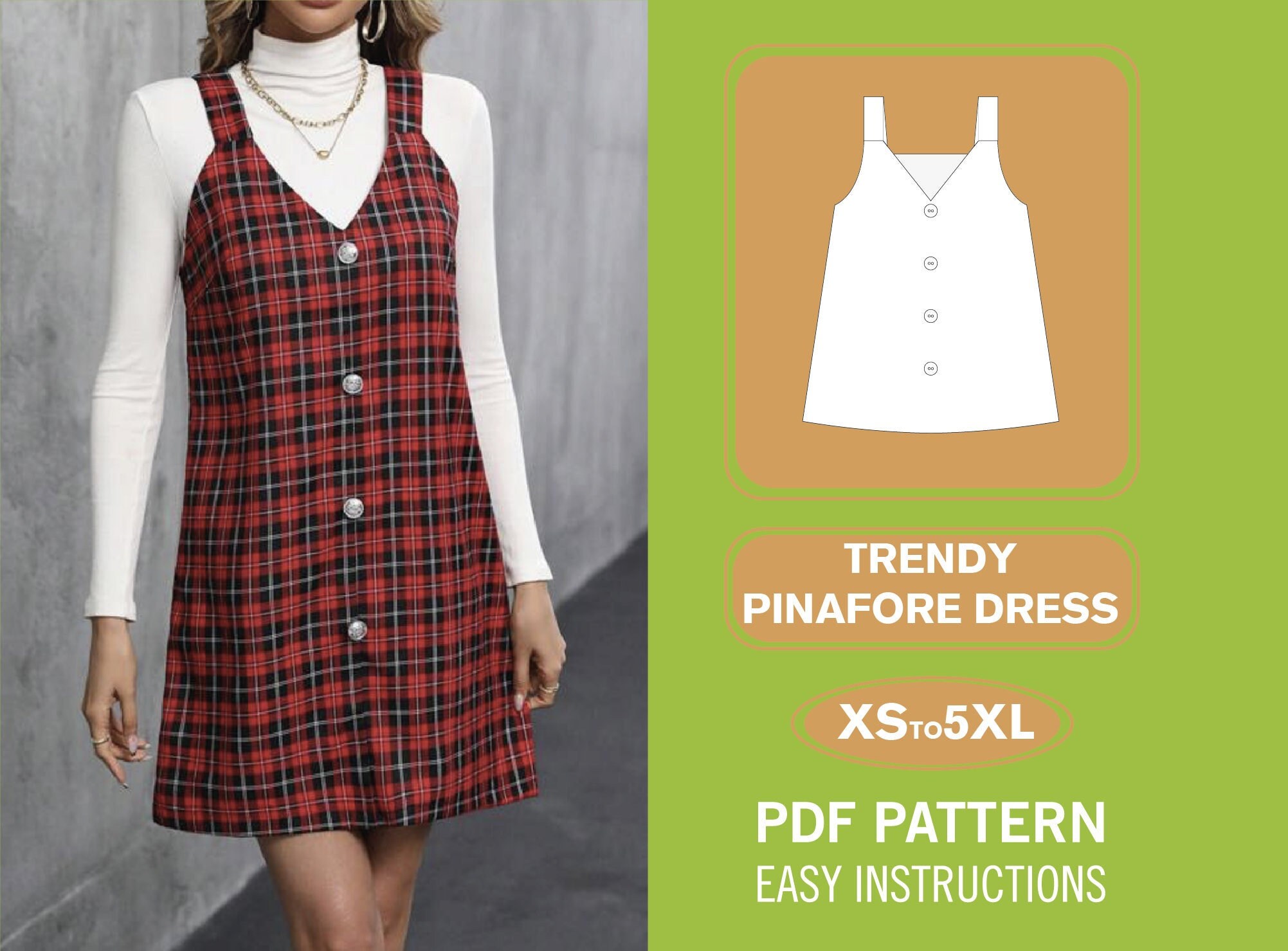 22+ Pattern For A Pinafore Dress