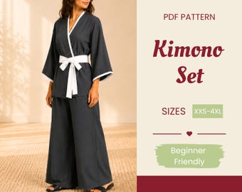 Kimono Sewing Pattern | XXS-XXXXL | Costume Sewing Pattern | Toga Costume | Easy Costume Pattern | Sewing Pattern | Japanese Sewing Pattern