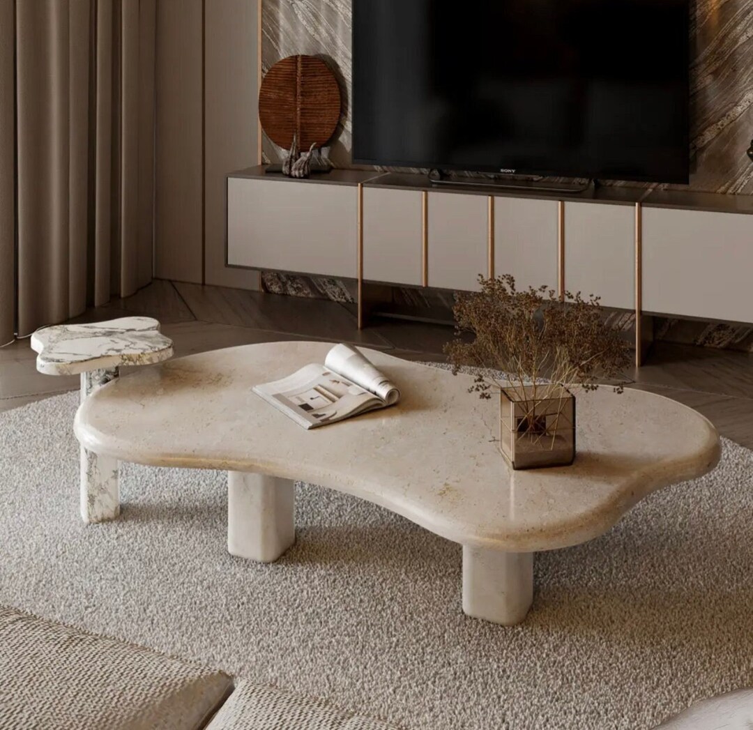 Travertine Coffee Table. Natural Stone Coffee Table. Marble Etsy UK