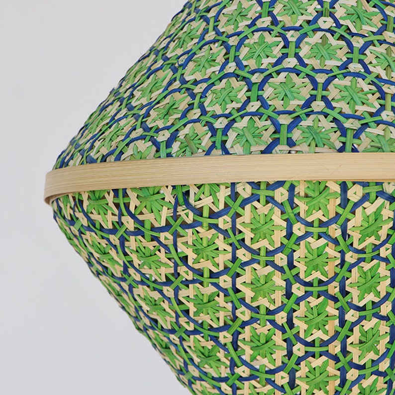 Rattan Pendant Light. Rattan Lamp Shade. Ceiling Light. Etsy