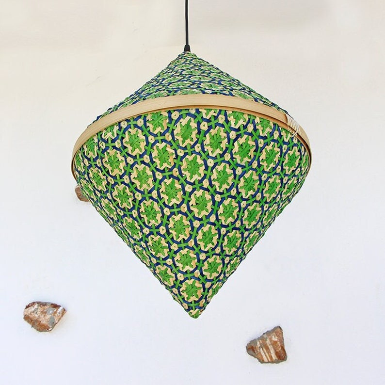 Rattan Pendant Light. Rattan Lamp Shade. Ceiling Light. Etsy