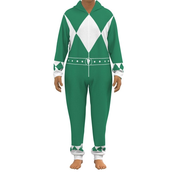 Unisex Power Rangers Green Ranger Cosplay,Green Ranger Costume,Green Ranger Home Jumpsuit,Pyjamas