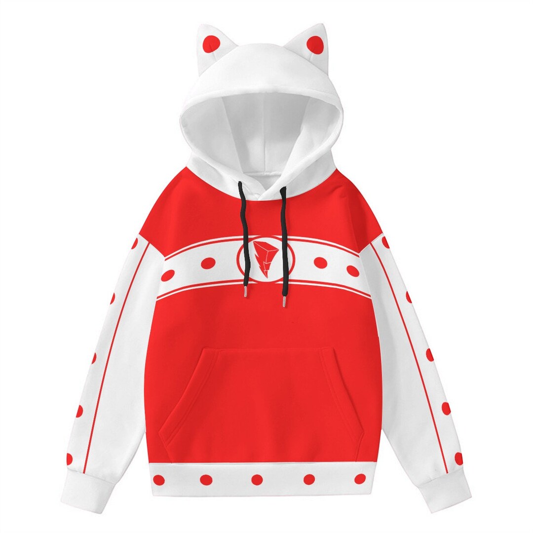 Power Rangers Red Ranger Hoodie With Decorative Ears - Etsy