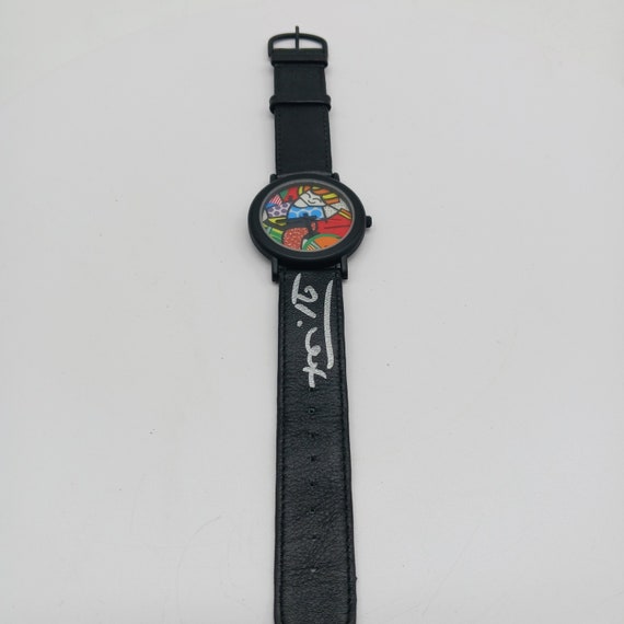 Vintage Signed Romero Britto Cat 1993 Watch