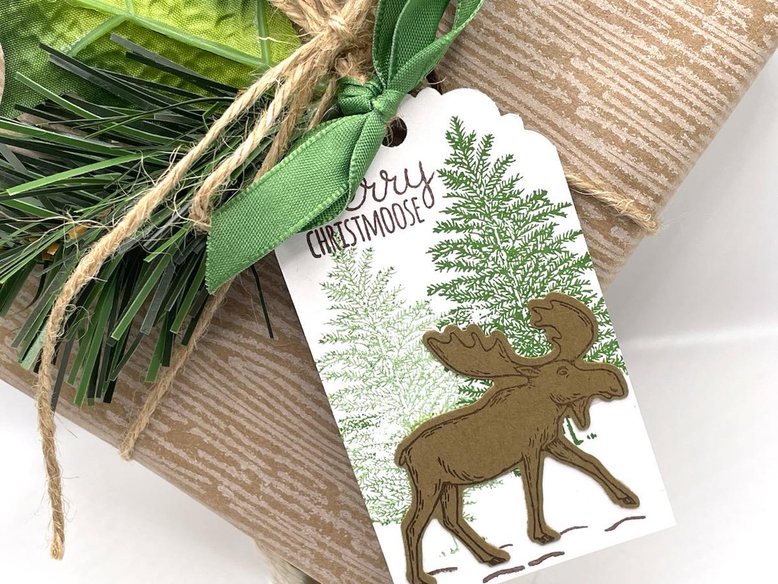 Merry Christmoose Gift Tags Set of 4 Christmas Moose Tags Handmade ...
