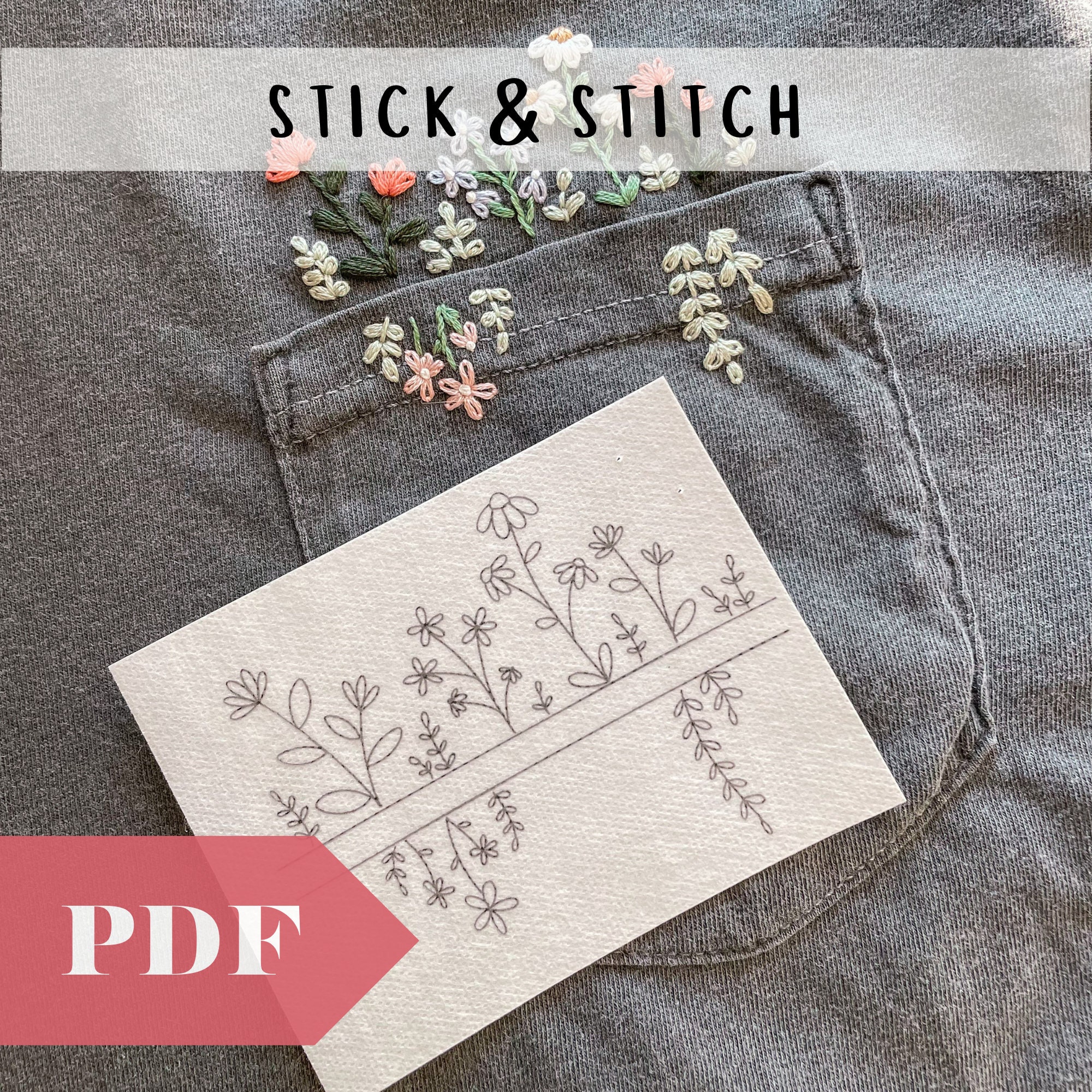 Sulky Stick and Stitch Stabilizer, Embroidery Paper, Printable Water Soluble  Paper, Embroidery Pattern Transfer Paper, Embroidery Sticker 