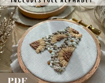 Neutral Sparkle Initials PDF Guide, Includes Full Alphabet, Gold and Silver, Beige, Browns, Simple and Elegant, Minimalist Decor