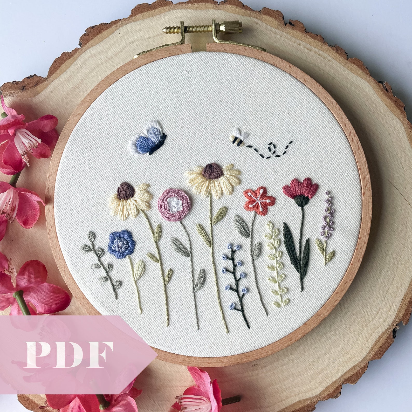 Whimsical Wildflowers PDF Embroidery Guide, Instant Digital Download ...