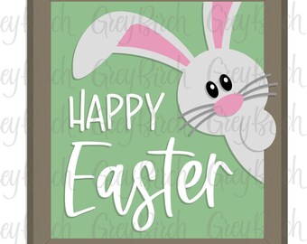 Archivo láser para estantería de Pascua / Decoración de Pascua / Archivos listos para láser / Conejito SVG / Decoración de granja / Letrero de primavera