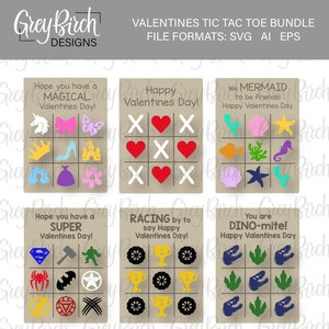 Valentine&#39;s Tic-Tac-Toe Game Laser File | Tic Tac Toe SVG | Classroom Valentines | Valentines Laser File | Game Laser File