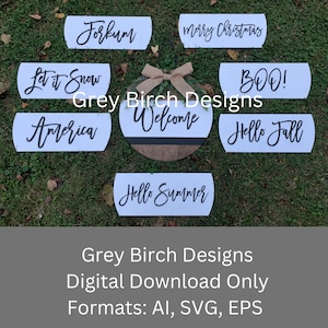 Interchangeable Door Hanger Laser File | Welcome Door Hanger | Seasonal Door Hanger | Laser Ready File