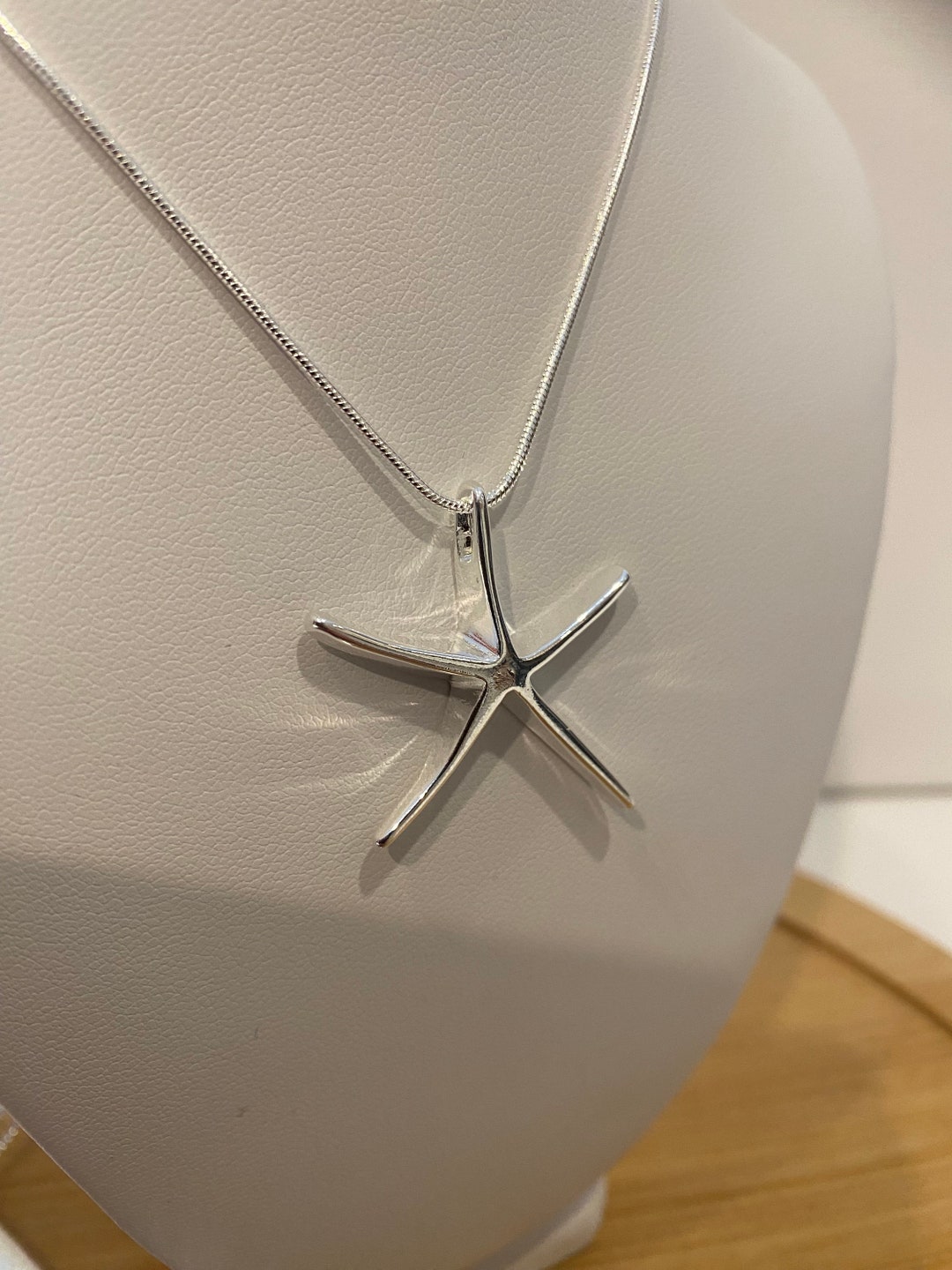Starfish Pendant, Necklace, Sterling Silver 925 Plated - Etsy