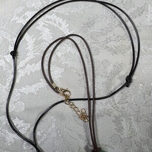 Moss agate oval shaped pendant necklace, clavicle image 7