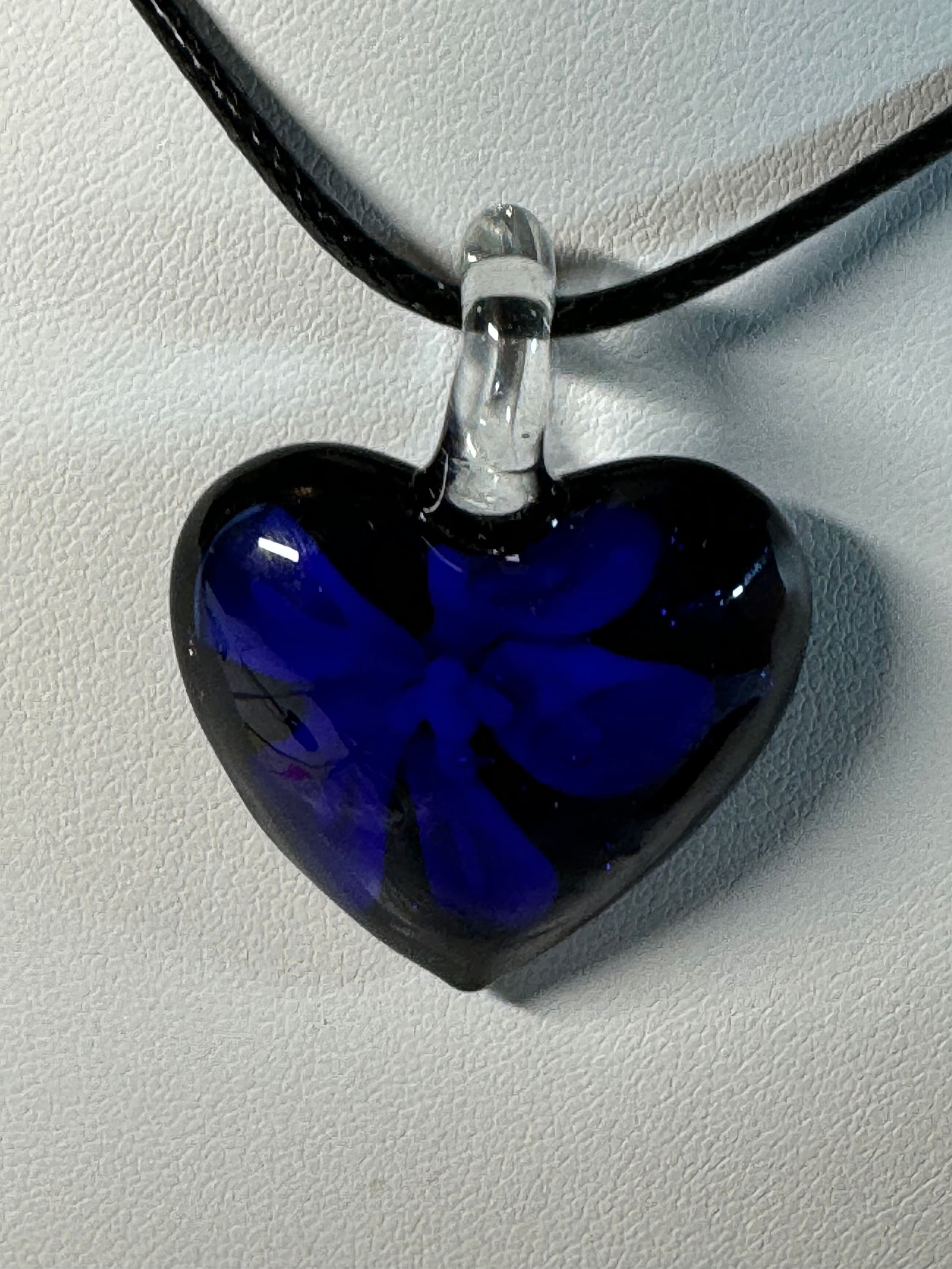 Blue heart necklace - Etsy 日本