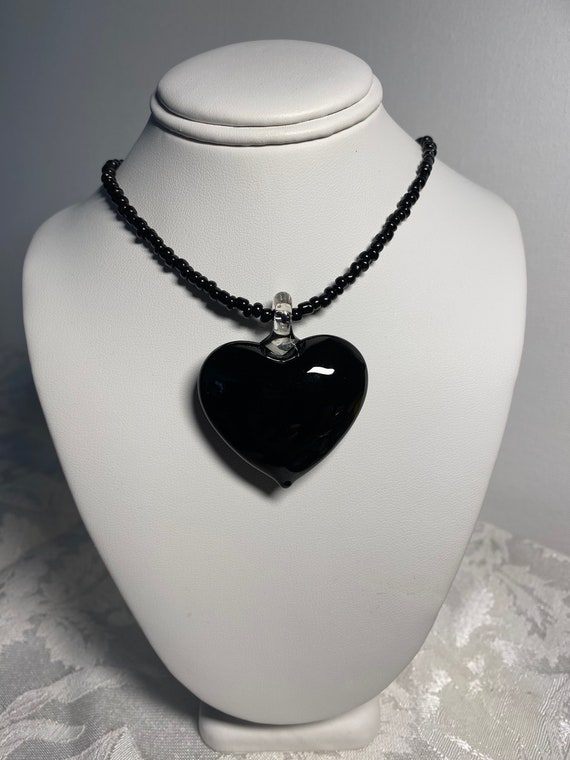 Black heart pendant necklace – EPIC JEWELRY