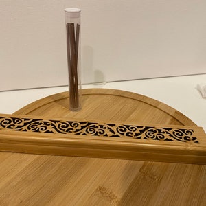 Incense holder, incense sticks up to 20cm, modern crafted wood design, aromatherapy, home decor pieccee
