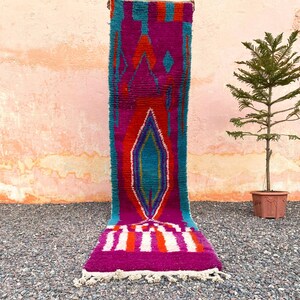 Pink Moroccan Runner,colorful custom runner,Large runner Pink,amazing runner,Pink Berber Runner,Boujaad Runner,artistic runner