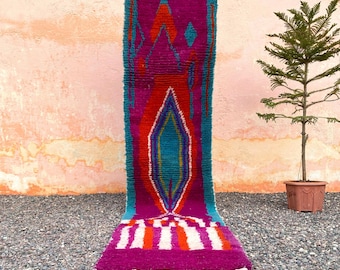 Custom Runner rug - Morrocan Berber Hallway Purple runners rugs - Soft Wool carpets