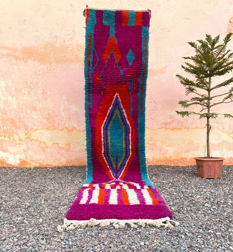 Pink Moroccan Runner,colorful custom runner,Large runner Pink,amazing runner,Pink Berber Runner,Boujaad Runner,artistic runner