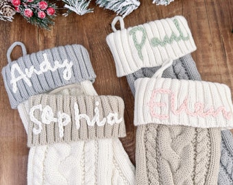 Personalized Christmas Stocking,Hand-Embroidered Holiday Stocking,Stocking Stuffer with Custom Name,Family Stocking Stuffer Gift