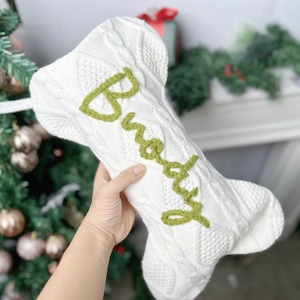 Pet Stockings,Dog Bone Christmas Stockings with Name, Bone Holiday Stocking for Dog,Embroidered Pet Stocking,Christmas Dog Stocking