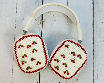 Cherry Airpods Max Headphones Cover| Cute AirPod Max Cover| Handmade | Cherry Design|Gift for Her, Valentine's Day Gift