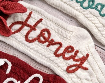 Personalized Christmas Stocking,Hand-Embroidered Holiday Stocking,Stocking Stuffer with Custom Name,Family Stocking Stuffer Gift