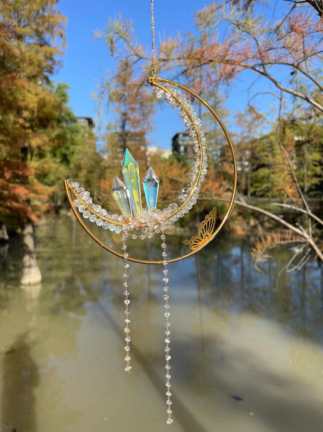 Crystal Suncatcher Window Hanging Pendant Rainbow Maker Light - Etsy