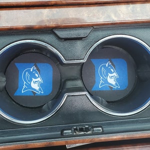 Duke, Car Accessories, Car Decor, Car Coasters,Coaster, auto decor, gift for him, cup holder coaster, personalized coaster