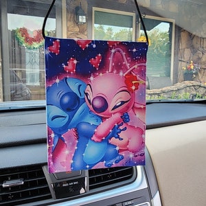 Autocollants de voiture Disney Stitch, figurine d'anime Kawaii, décorations  de vitres, accessoires automobiles, ornements de bricolage, décor de  pare-brise