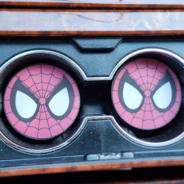 Spiderman, Coaster Set, Car Accessories, Car Decor, Car Coasters,Coaster, auto decor, gift for him, cup holder coaster