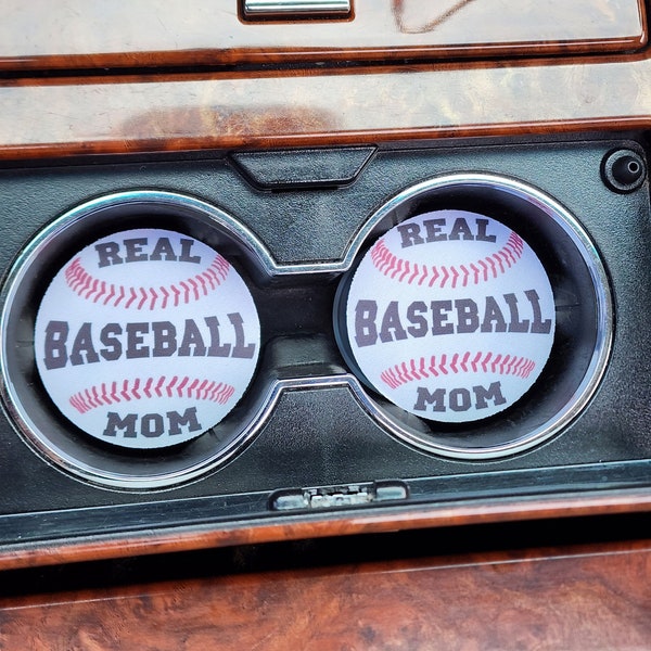 Baseball Mom, baseball, Car Accessories, Car Decor, Car Coasters,Coaster, auto decor, gift for him, cup holder coaster, personalized coaster