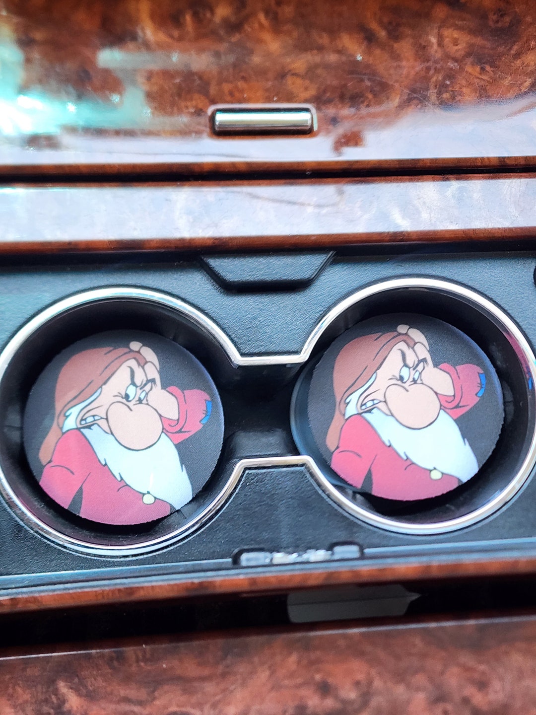 Grumpy, Snow White, Car Accessories, Car Decor, Car Coasters,coaster