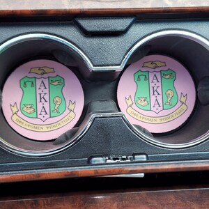 Pink and Green, Ivy, Sorority, Car Accessories, Car Decor, Car Coasters ...