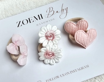 Mini elastici per neonati | margherite | San Valentino | Festa della mamma | festa