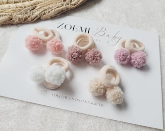 Mini gomas elásticas para bebé | set de 2 gomas elásticas florales | Pascua de Resurrección