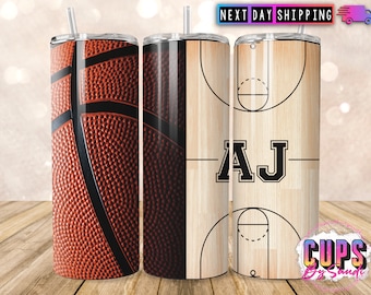20oz basketbalbeker, sportbeker, gepersonaliseerde basketbalbeker, aangepaste basketbalbeker, gepersonaliseerd sportcadeau, sublimatie