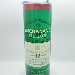 Customized 20 oz Tumbler / Buchanan 20 oz Tumbler / Buchanan Whiskey Tumbler/ Skinny 20oz Tumbler