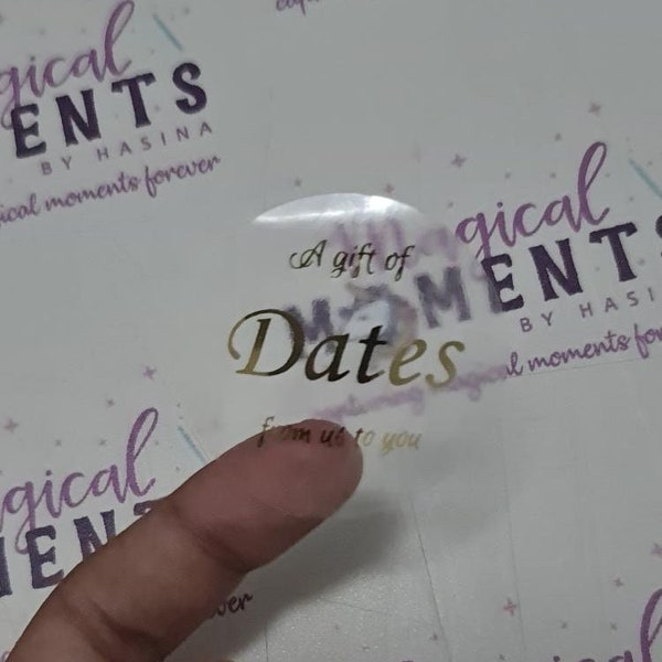 Foil printed dates (Kajoor) stickers