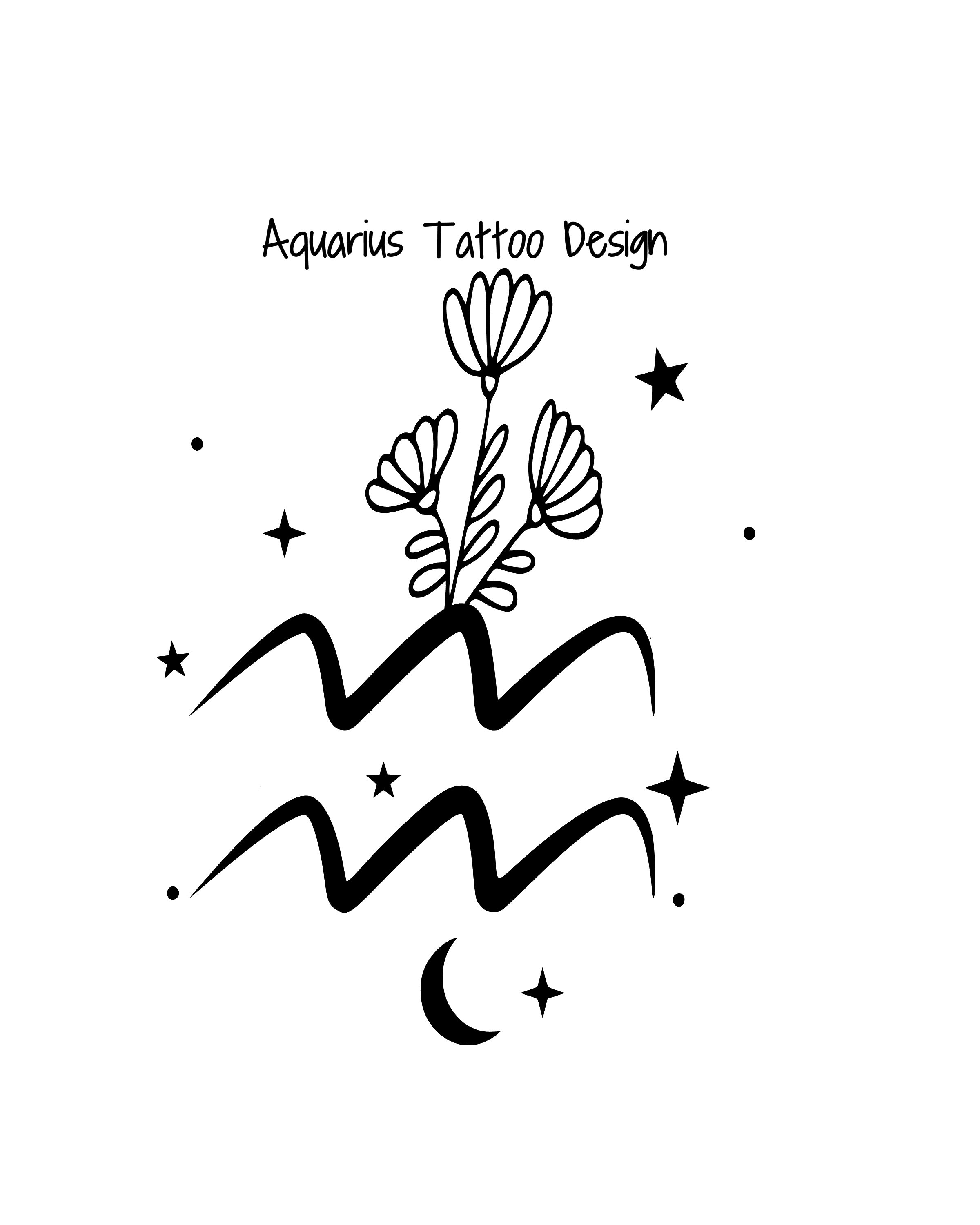 Aquarius Tattoo - Etsy
