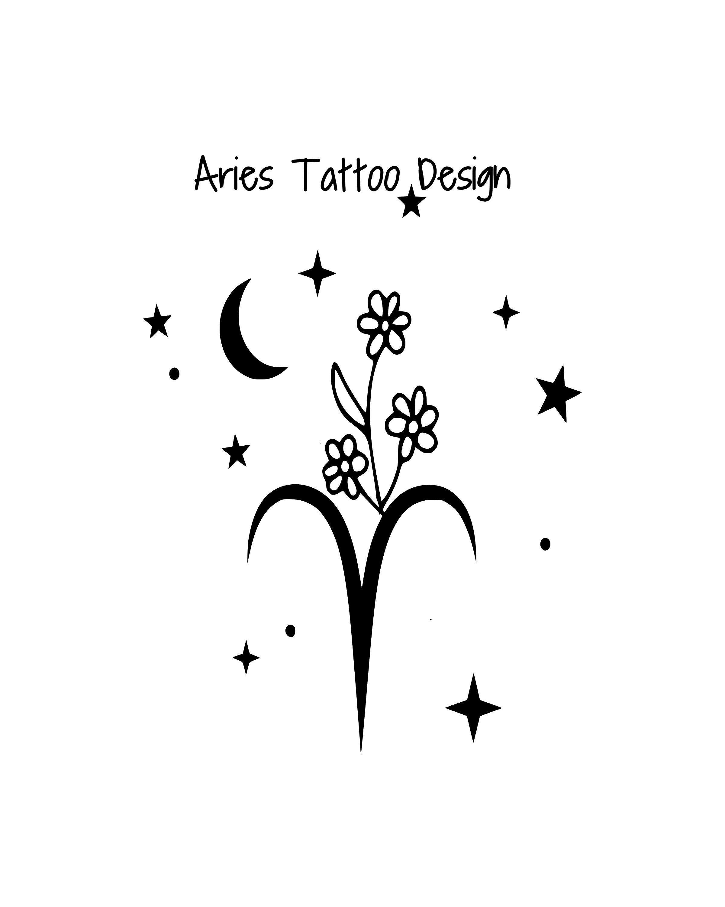 Aries Tattoo Design - Etsy