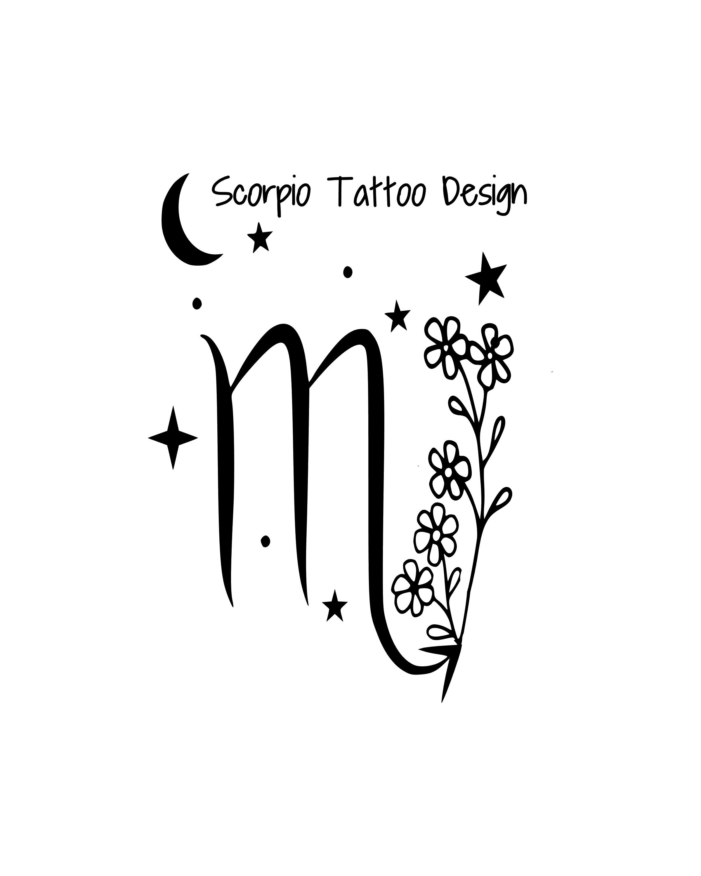 Scorpio Tattoo Design - Etsy