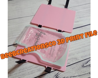 3D Druck Datei für extra breite Muttermilch Aufbewahrungsbeutel Flacher, Gefrierschrank Organizer